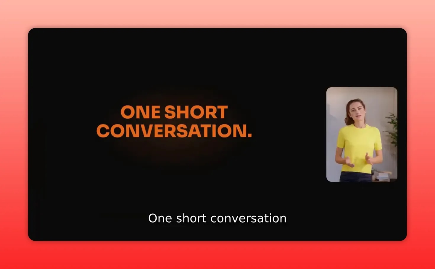 How to Biohack Your Schedule to Earn $500 a Day Without Selling Black slide with orange text reading one short conversation